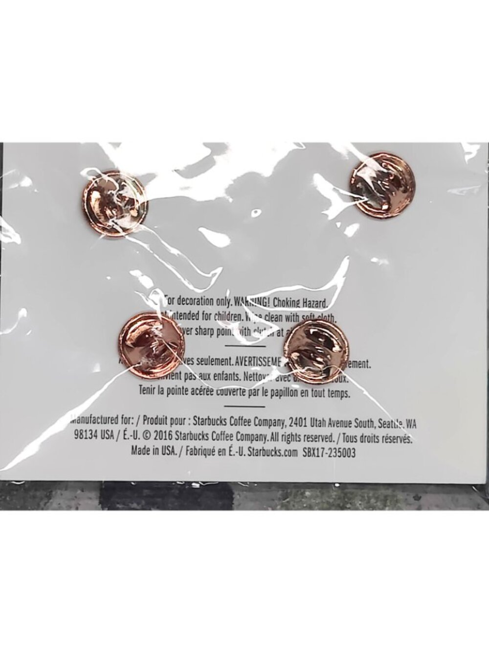 Starbucks Reserve 2016 Collection Enamel 5 Piece Pin Back Set - Picture 3 of 3